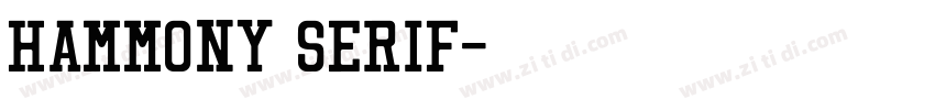 Hammony Serif字体转换